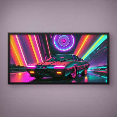 Quadro Decorativo Carro Retrowave