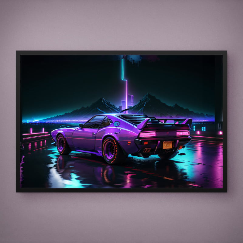 Quadro Decorativo Carro & Neon