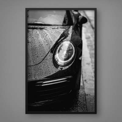 Quadro Decorativo Porsche 911 P&B