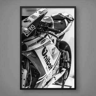 Quadro Decorativo Moto P&B