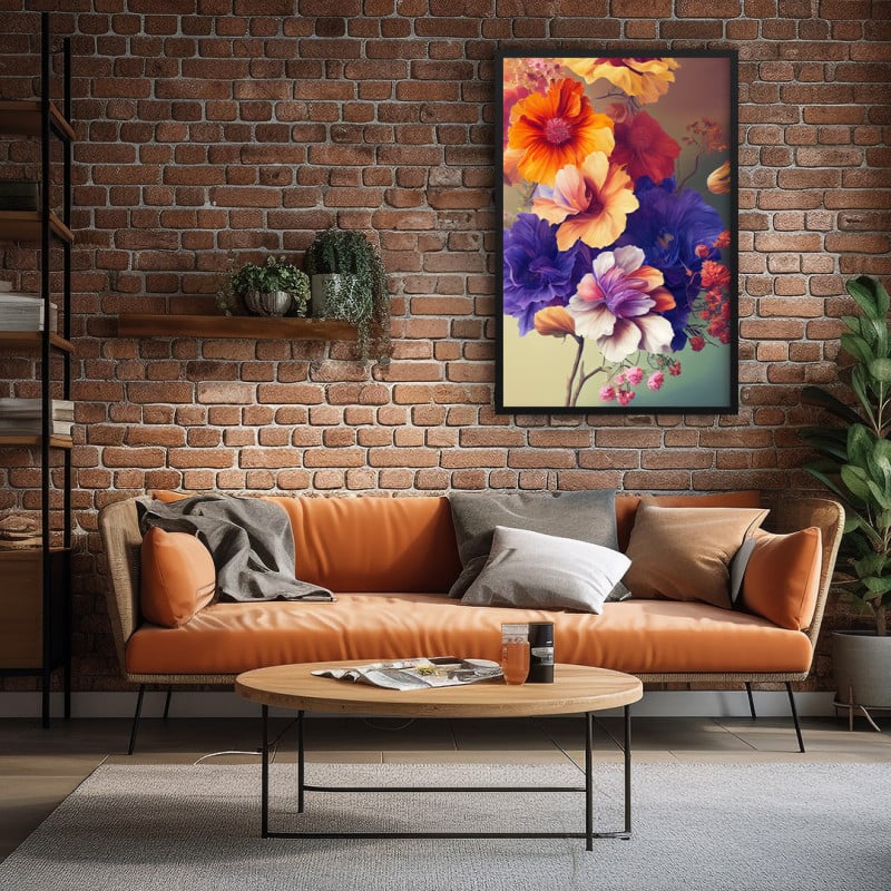 Quadro Decorativo Flores Fluídas