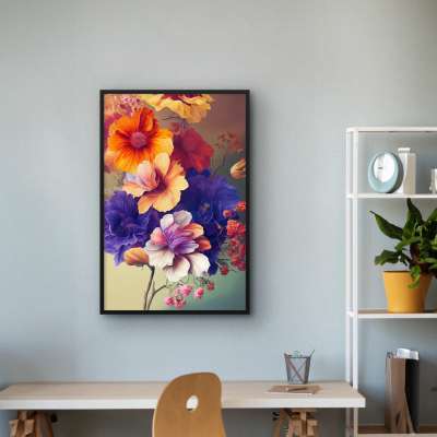 Quadro Decorativo Flores Fluídas