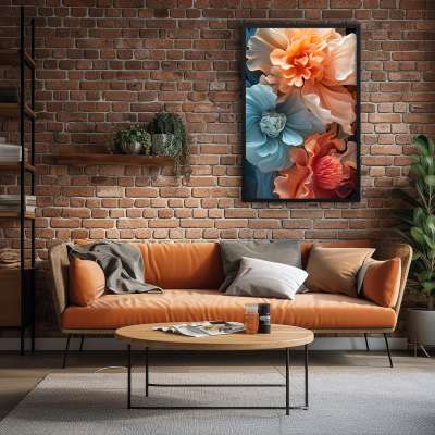 Quadro Decorativo Flores Fluídas I