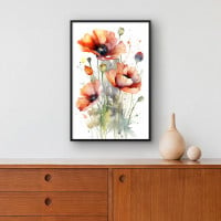 Quadro Decorativo Flores Aquarela II