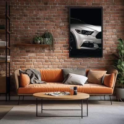 Quadro Decorativo Ford Mustang Rouge