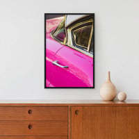 Quadro Decorativo Carro Vintage Pink