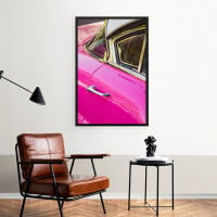 Quadro Decorativo Carro Vintage Pink