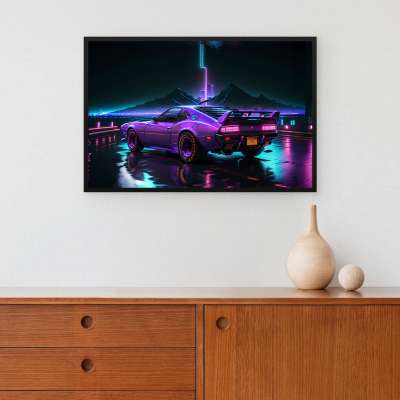 Quadro Decorativo Carro & Neon