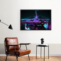 Quadro Decorativo Carro & Neon