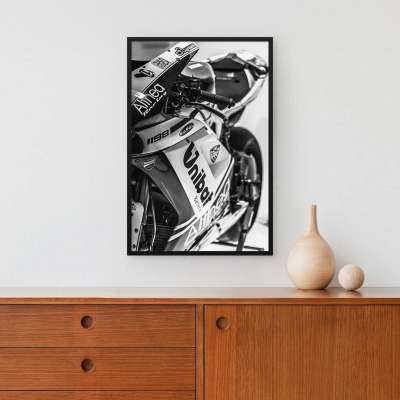 Quadro Decorativo Moto P&B