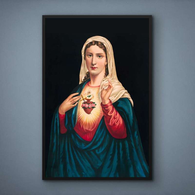 Quadro Decorativo Sagrado Coração de Maria