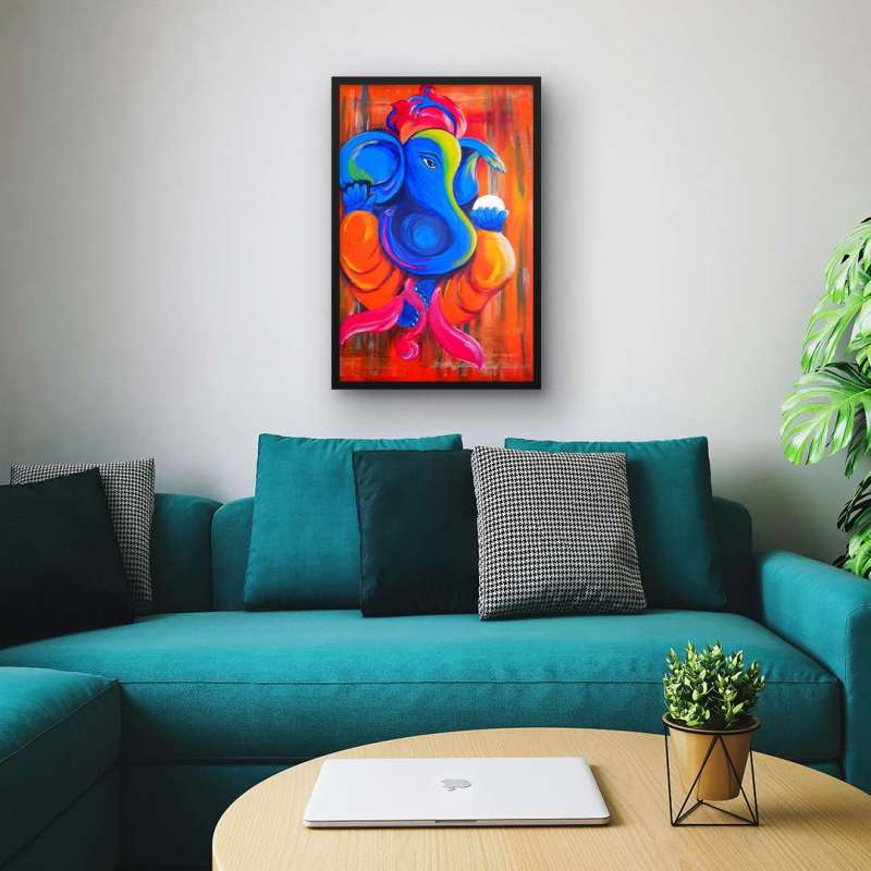 Quadro Decorativo Pintura Ganesha