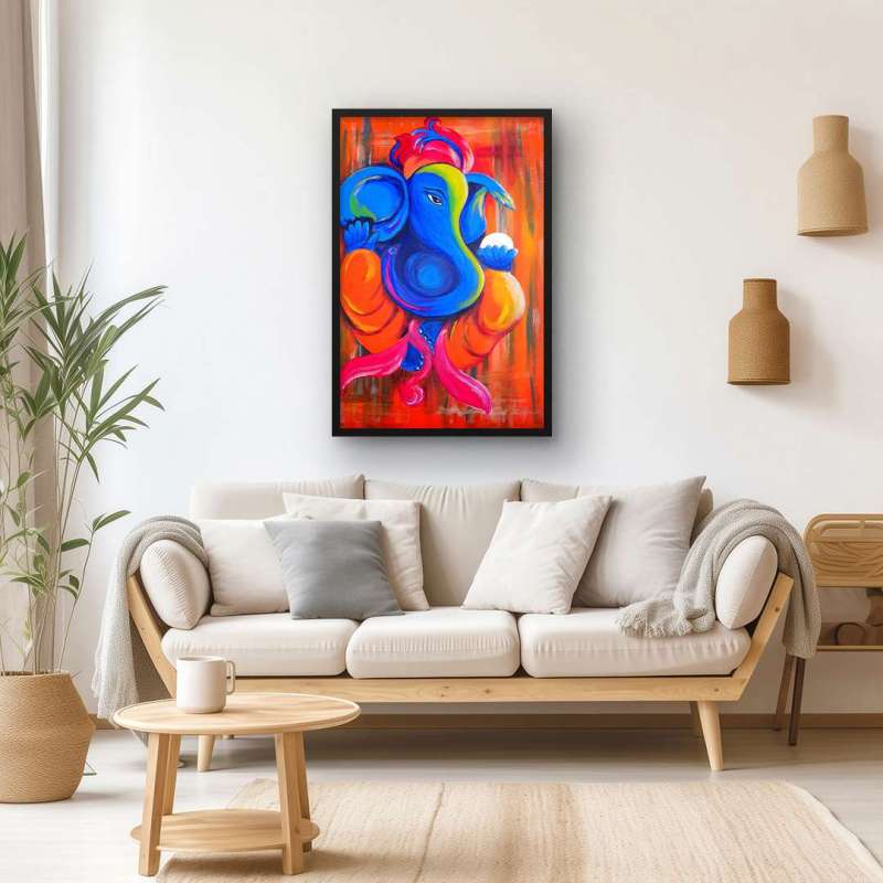 Quadro Decorativo Pintura Ganesha