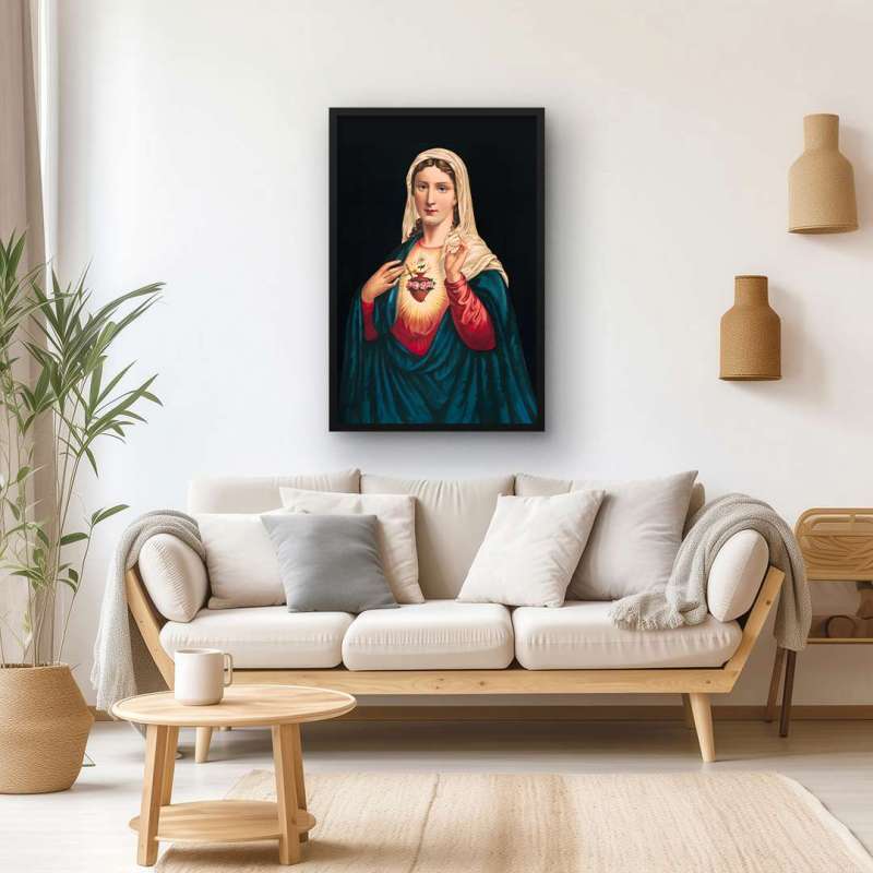 Quadro Decorativo Sagrado Coração de Maria