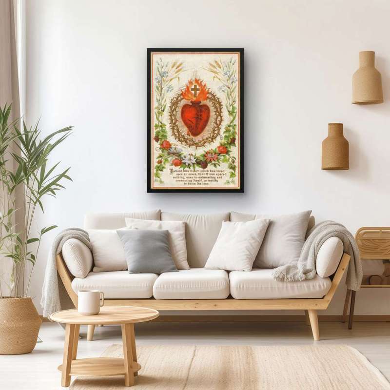 Quadro Decorativo Sagrado Coração