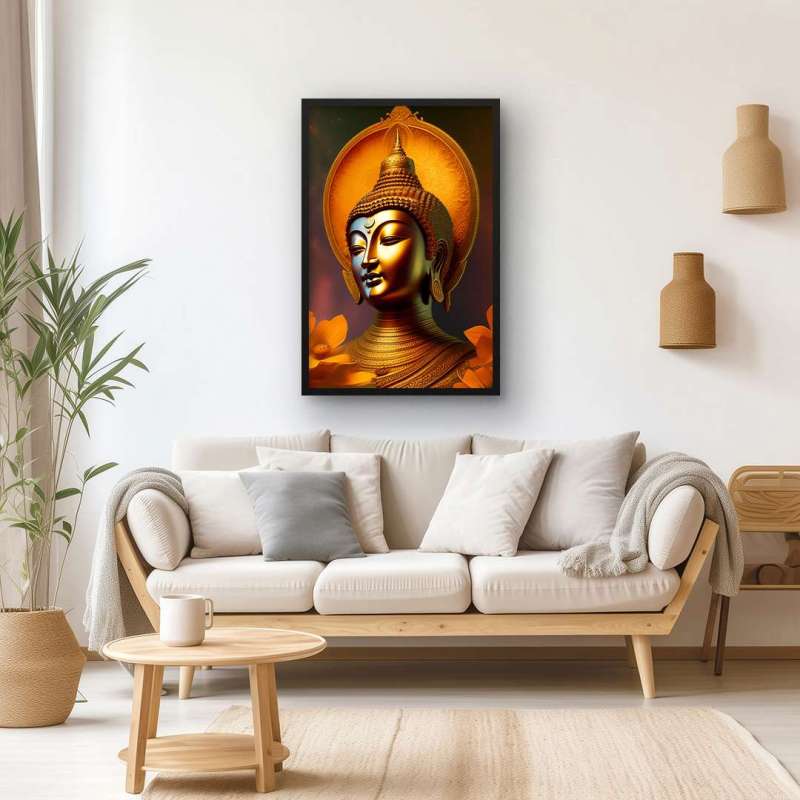 Quadro Decorativo Buda Feliz