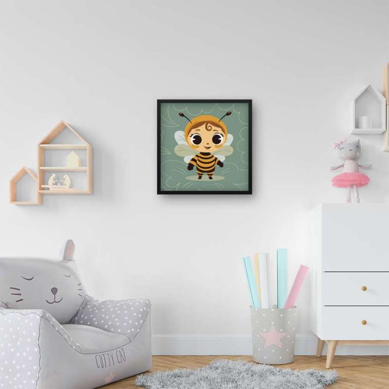 Quadro Decorativo Menina Abelhinha