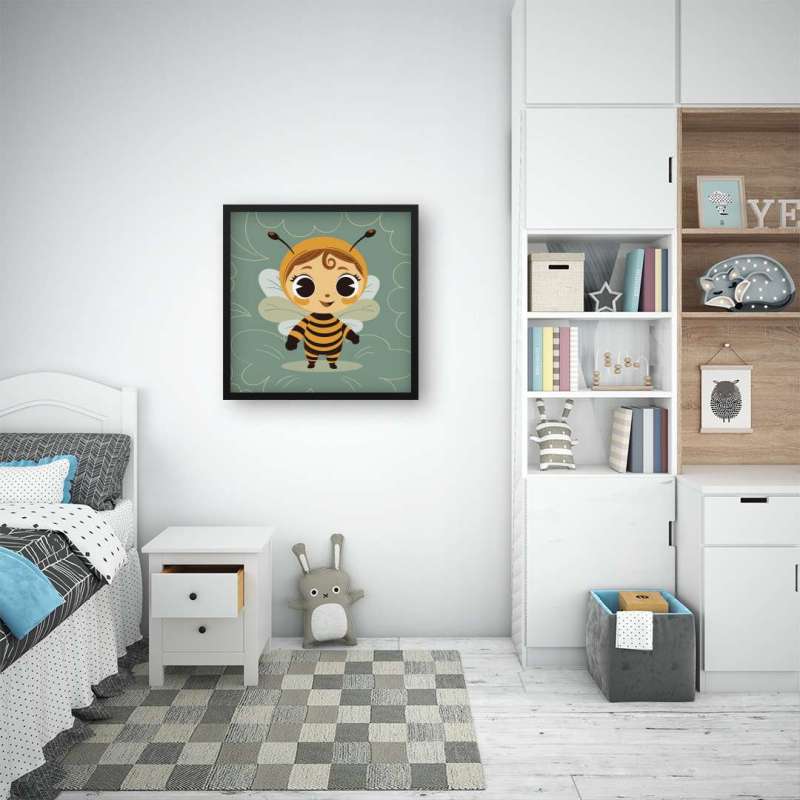 Quadro Decorativo Menina Abelhinha