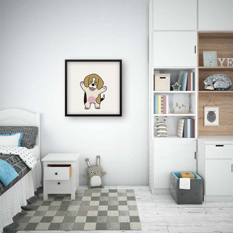 Quadro Decorativo Beagle Feliz