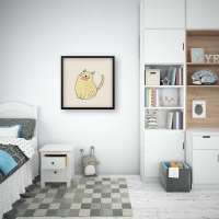 Quadro Decorativo Gatinho Cantor